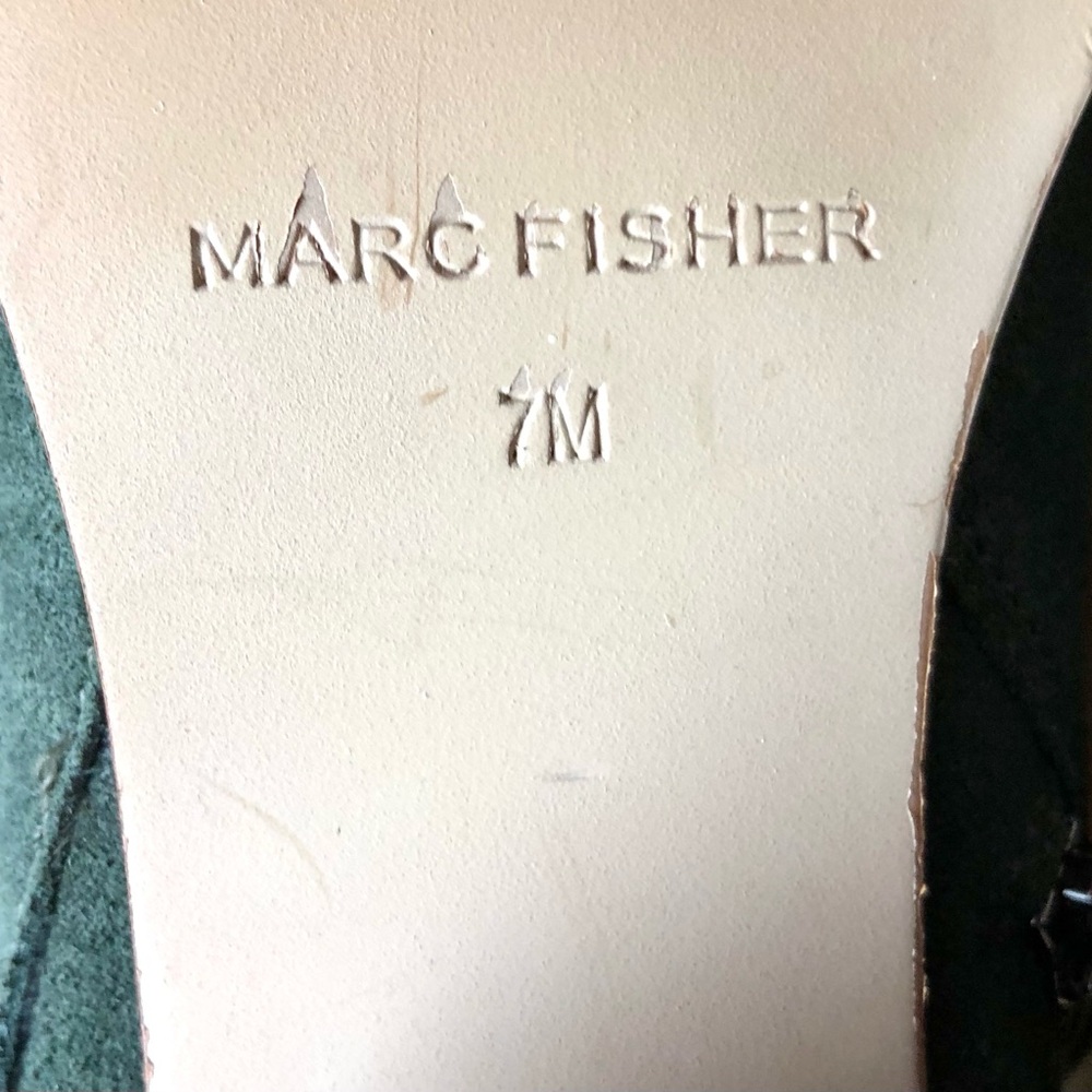 Marc Fisher Suede Green Ankle Boot size 7 - Picture 6 of 9